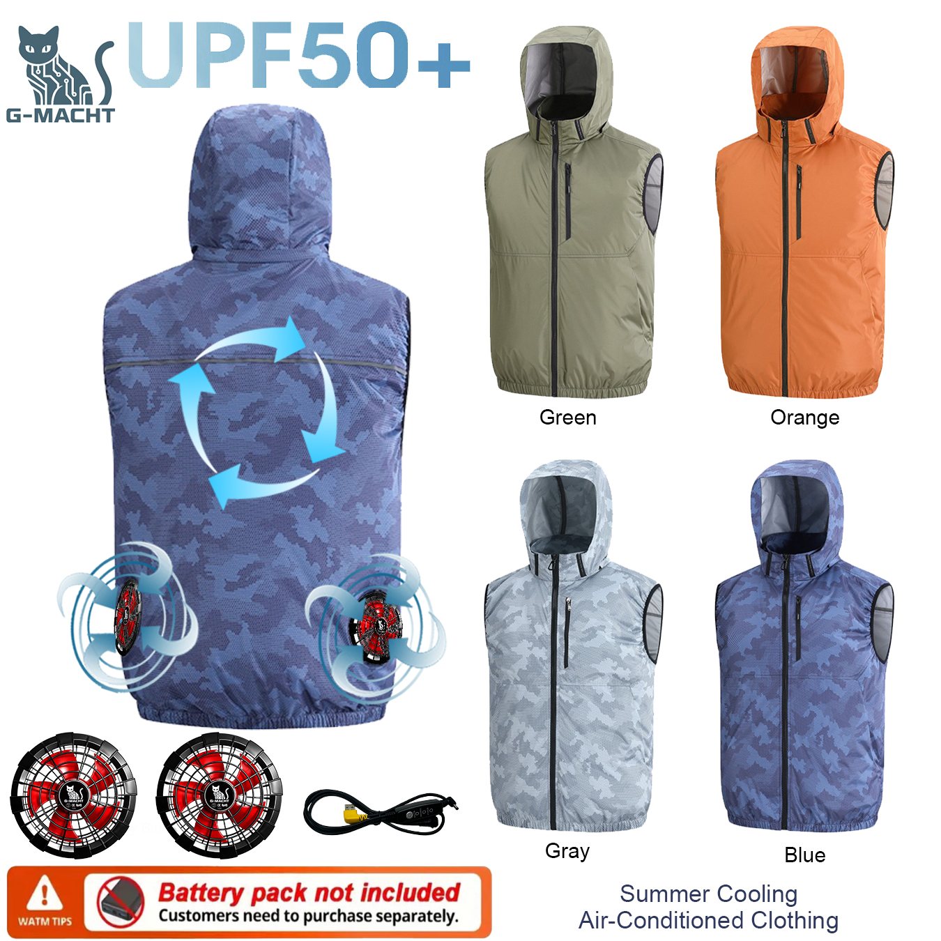 Outdoor Sport Windbreaker - Zomer Sport 12V/5V Fan Airconditioning Cool
