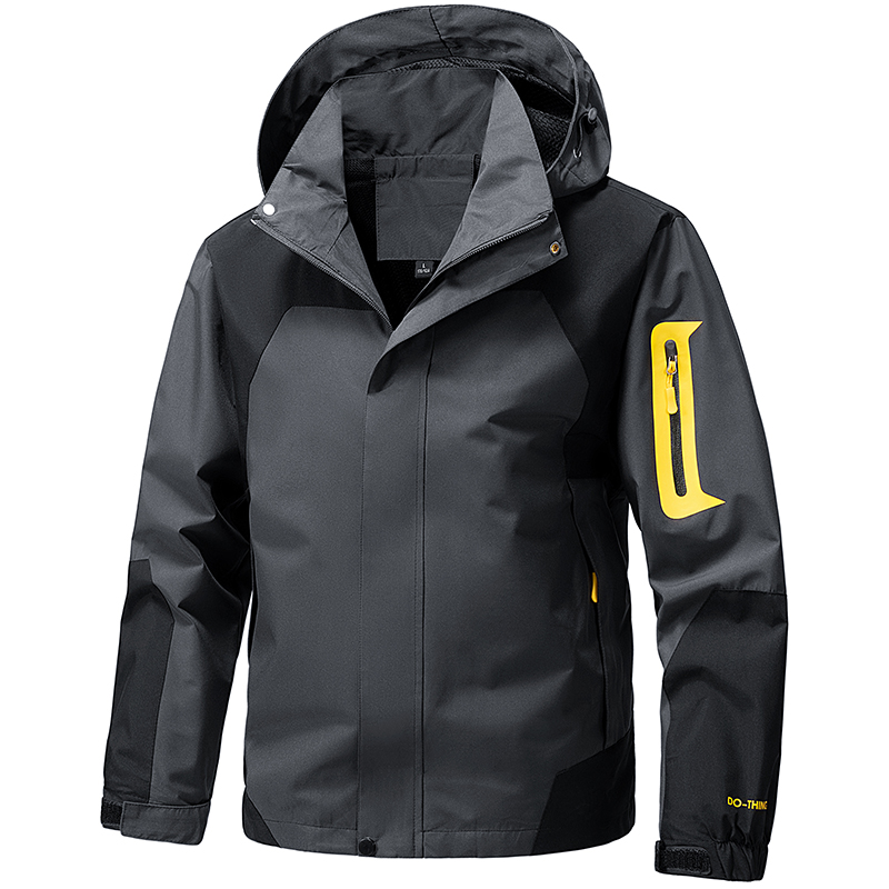 Outdoor Sport Windbreaker - Softshell outdoorjas heren met ritssluiting, capuchon,