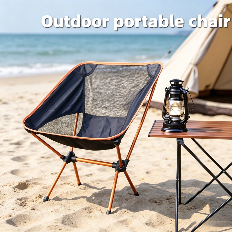 Outdoor Sport Chairs - Ultralichte aluminiumlegering maanstoel camping opvouwbare draagbare