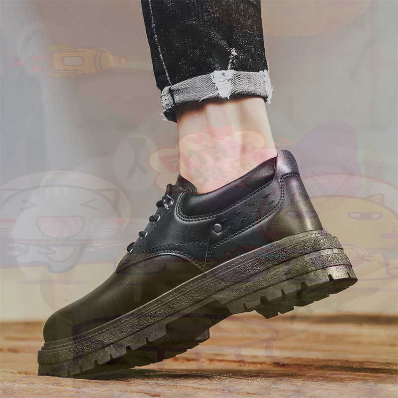 Outdoor Sport Climbing Uk - Donker natuurlijk leer Mode-sneakers Tennis Herensneakers