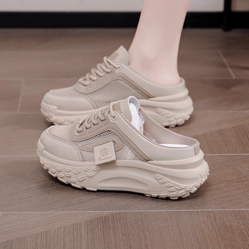 Outdoor Sport With Sticks - Zomerse dames backless mule sneakers, mesh,