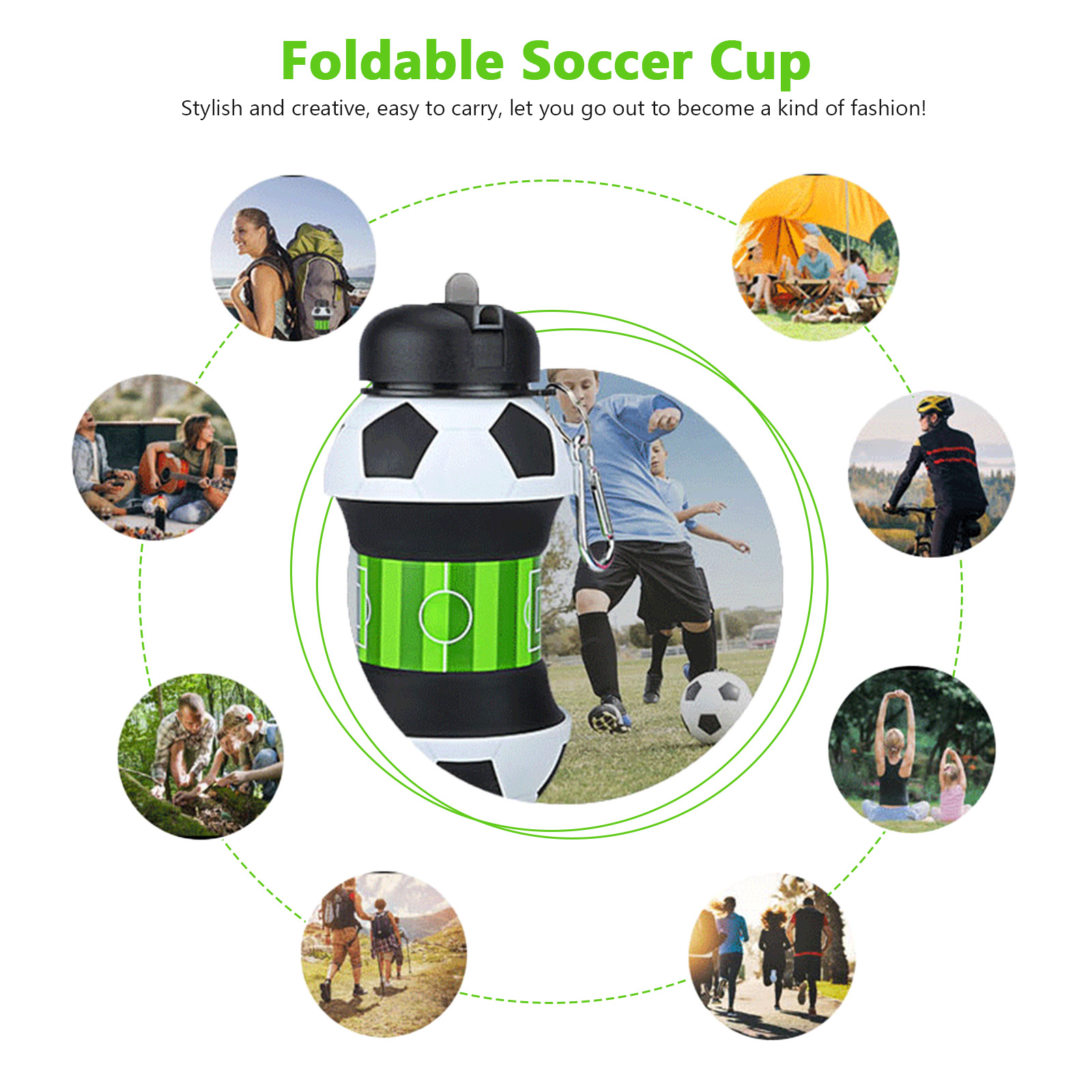 550ml opvouwbare voetbalwaterf - Outdoor Sport Field recensie en prijs